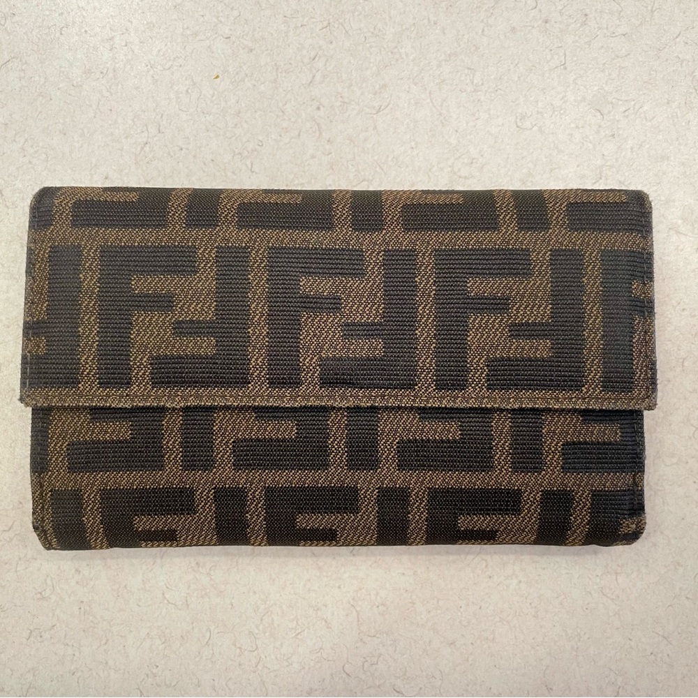 Fendi Trifold Canvas Wallet